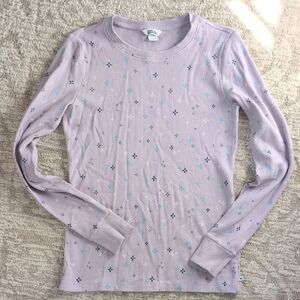 Eddie Bauer Sz Medium Lilac Ribbed Crewneck Top